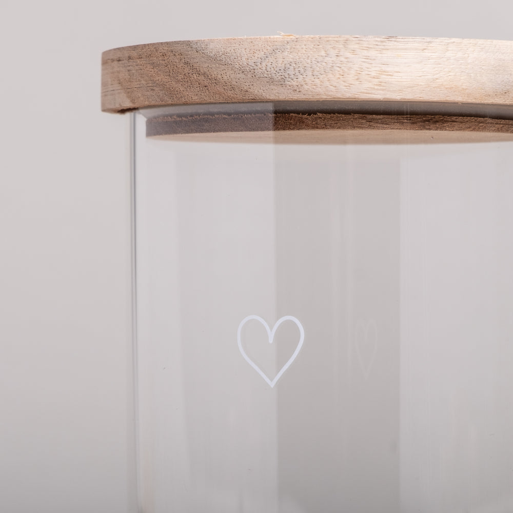 Vorratsglas Herz 13cm (VE = 4 Stk)