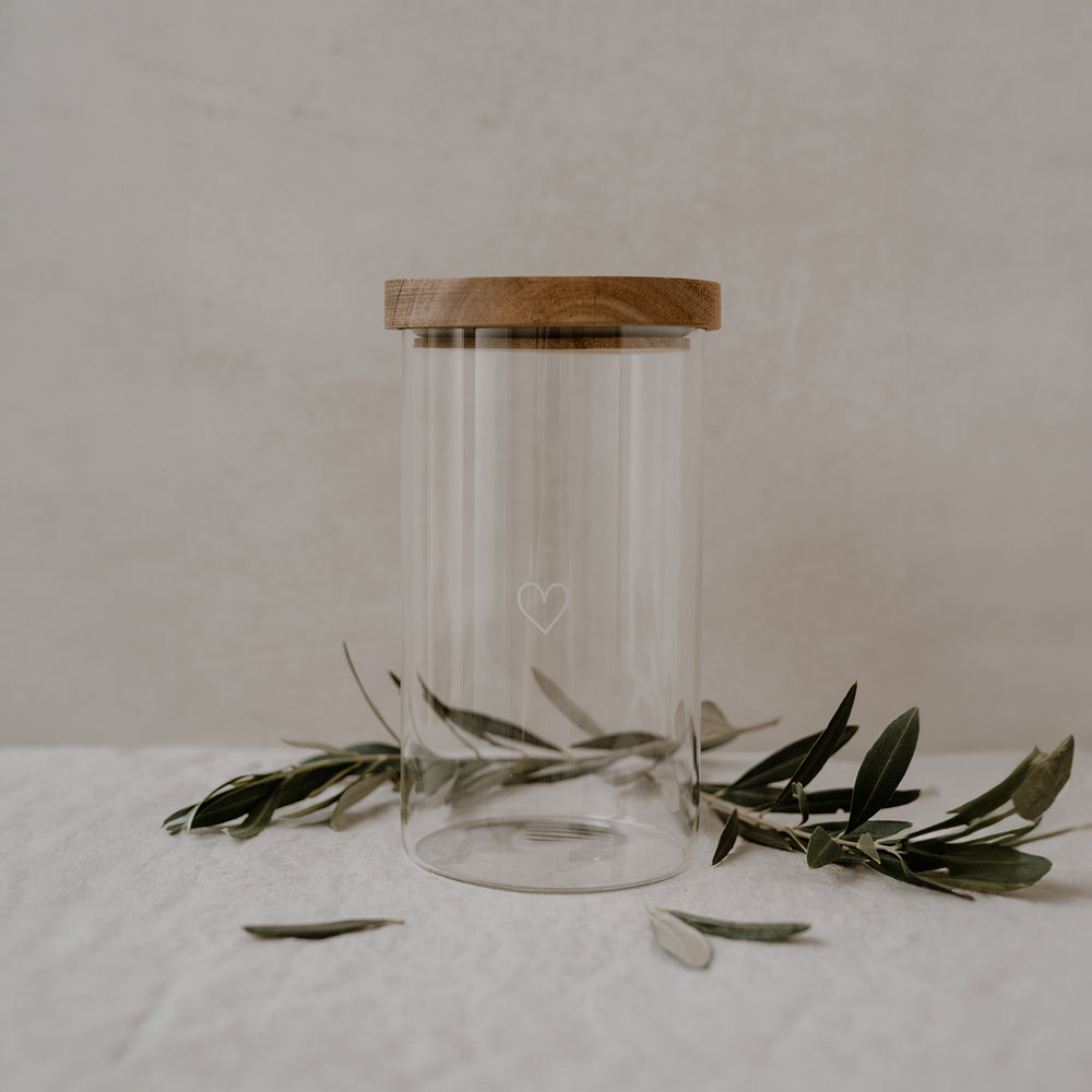 Storage jar heart 19cm (PU = 4 pieces)