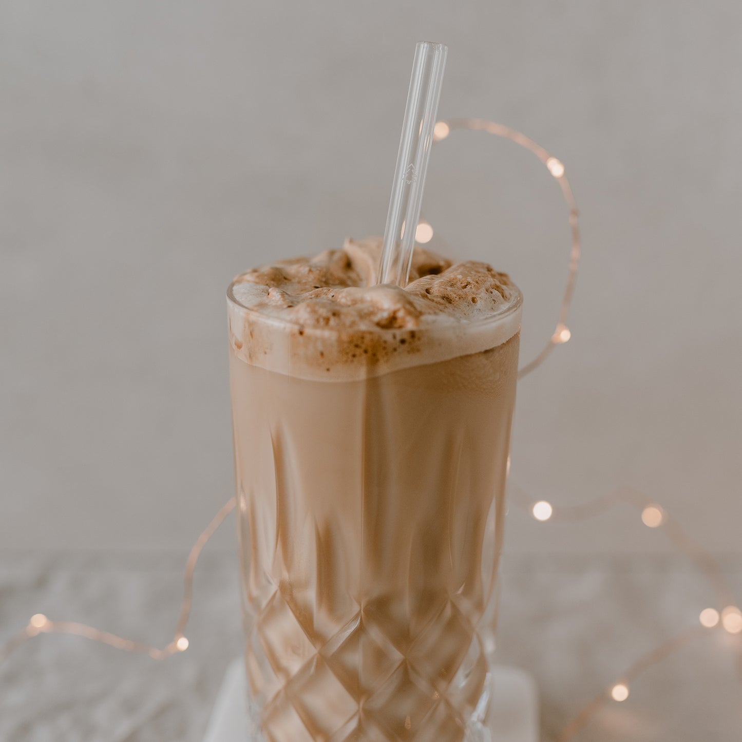 Pailles en verre Noël 20cm en lot de 4 (UE = 10 Ensembles)