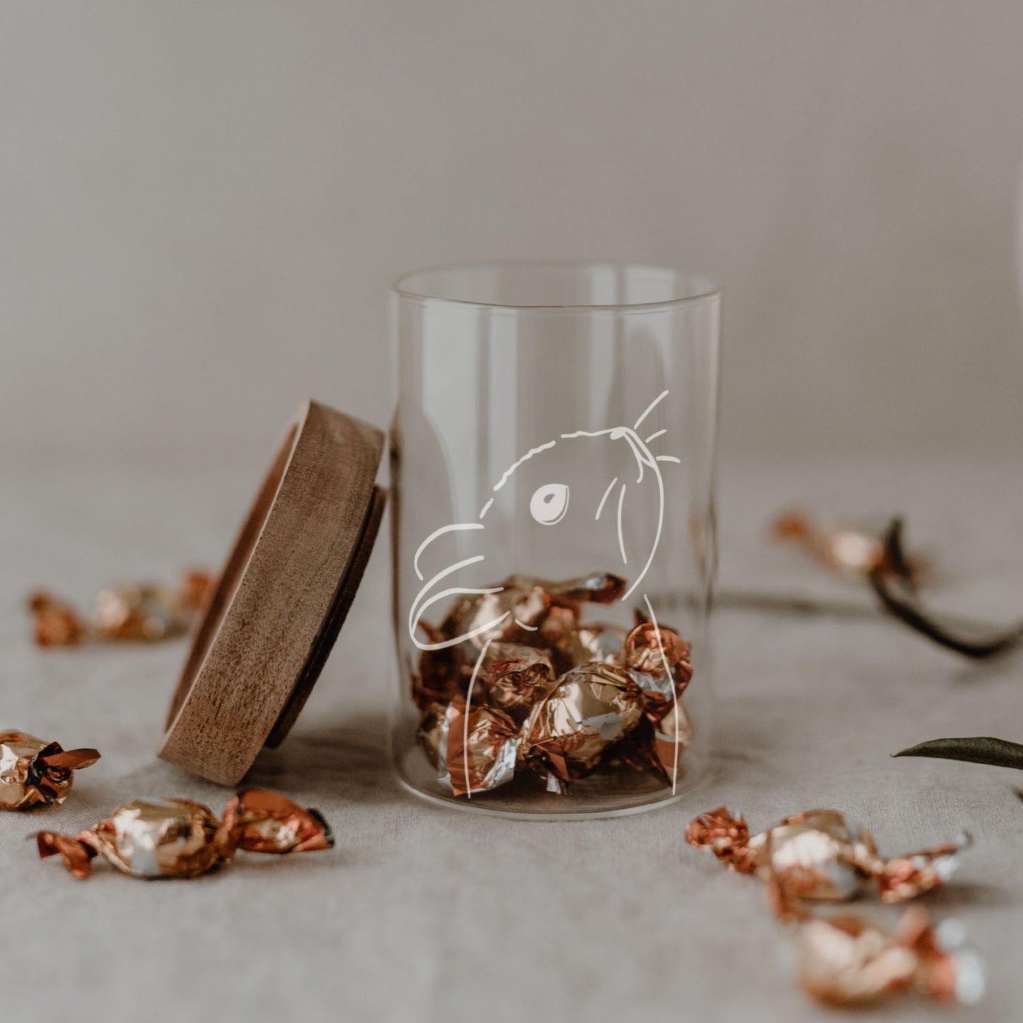 Mini Vorratsglas Hase 9cm (VE = 8 Stk)