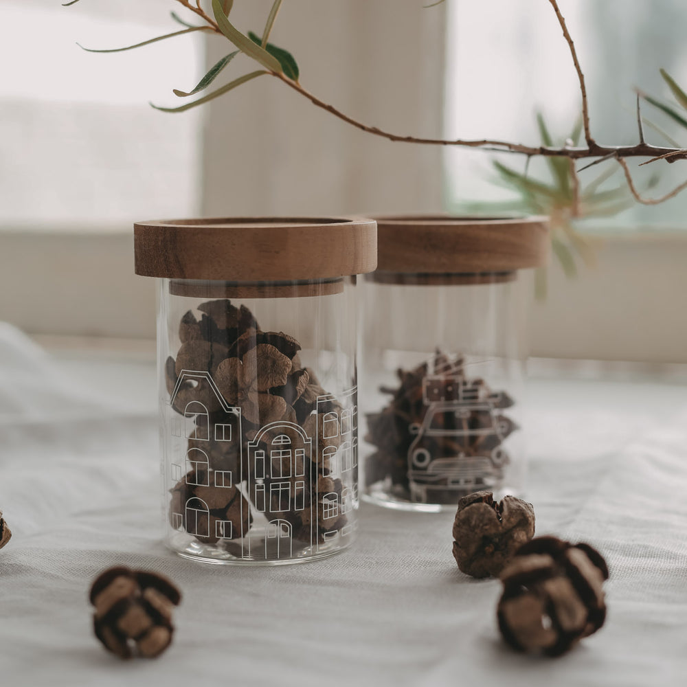 Mini storage jar houses (pack = 8 pcs)