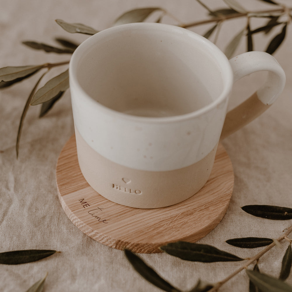Oak Coaster Me time (PU = 8 pieces)