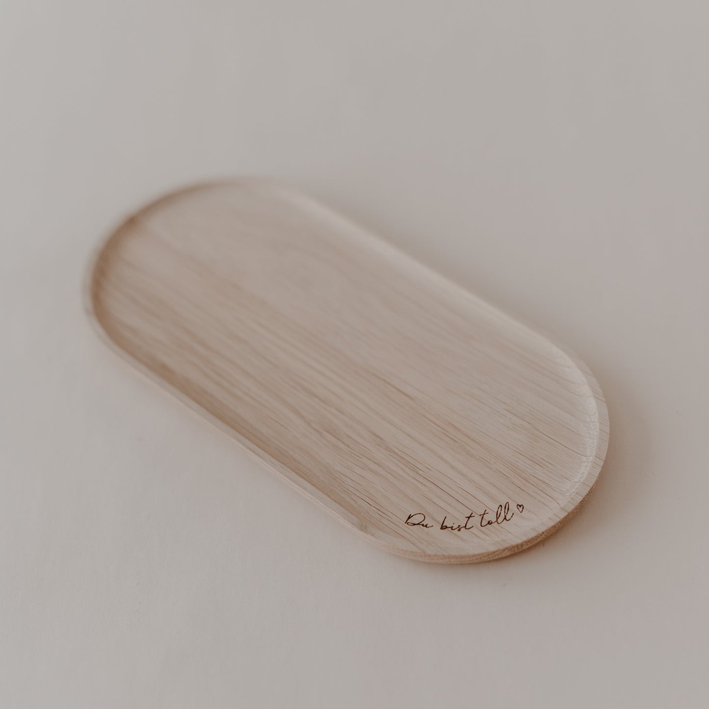 Tablett Du bist toll aus Eiche (VE = 3 Stk)