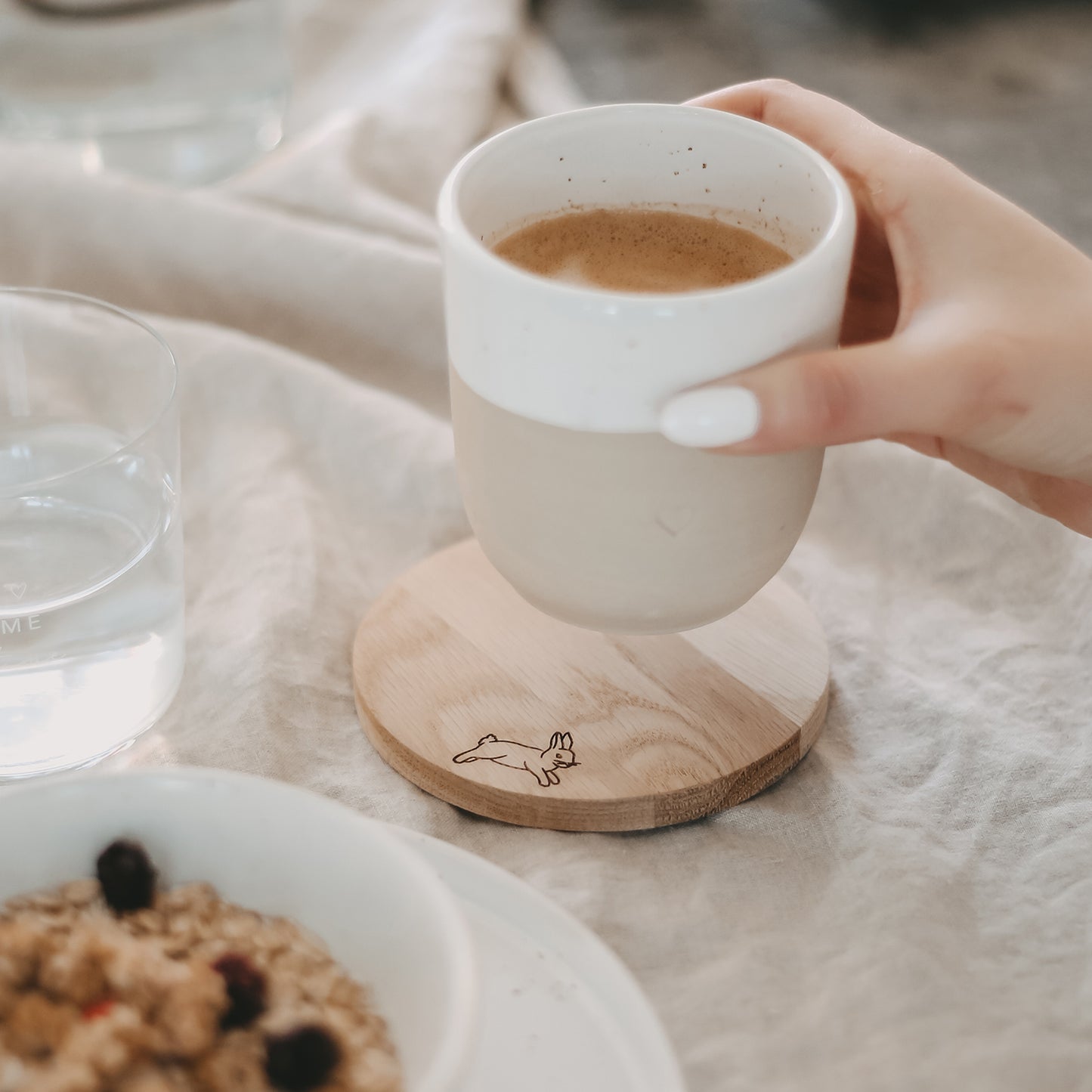 Untersetzer aus Eiche Kaninchen (VE = 8 Stk)