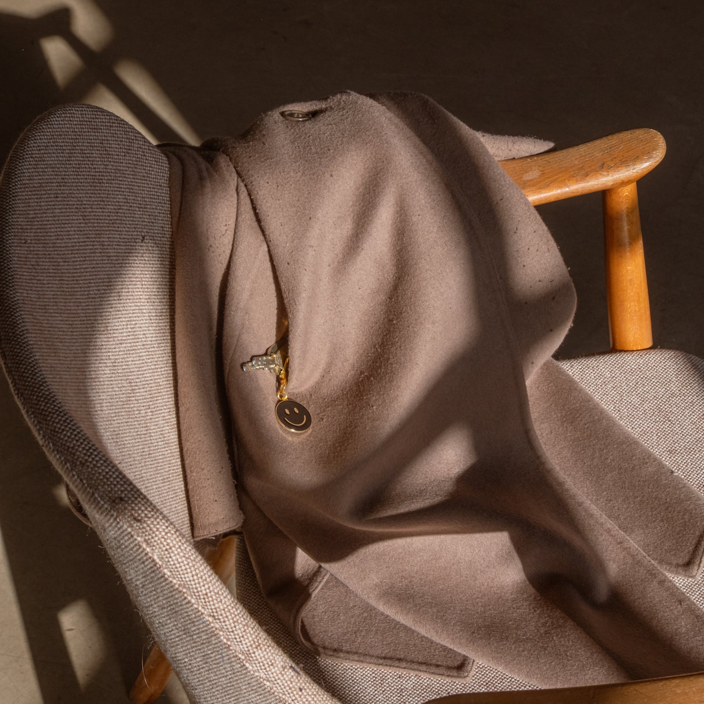 Schlüsselanhänger Smiley Schwarz (VE = 6 Stück)