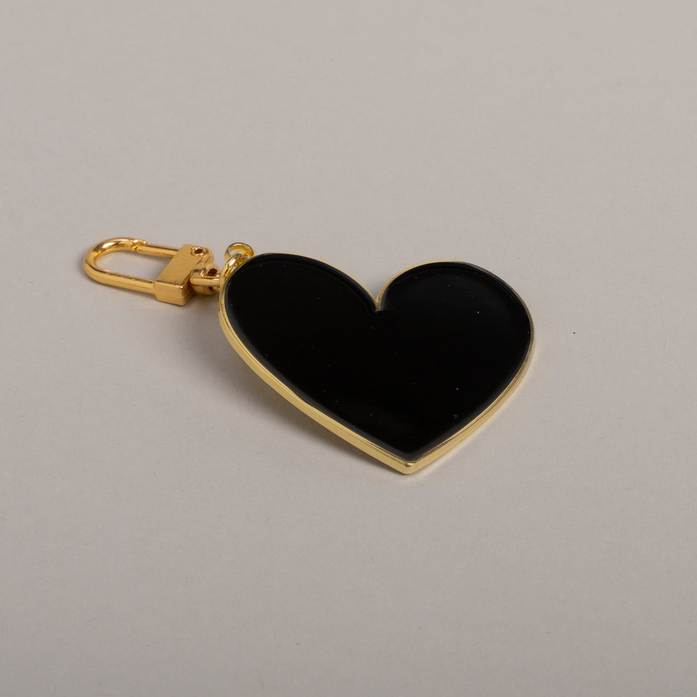 Keychain large heart black (VE = 6 pieces)