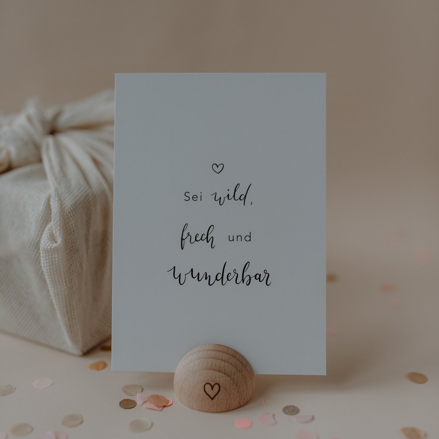 Spruchkarte Wild und frech (UE = 10 Pièces)