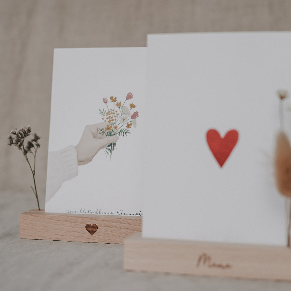 Card and flower holder set of 2 - 12 cm Mama (PU= 6 sets)