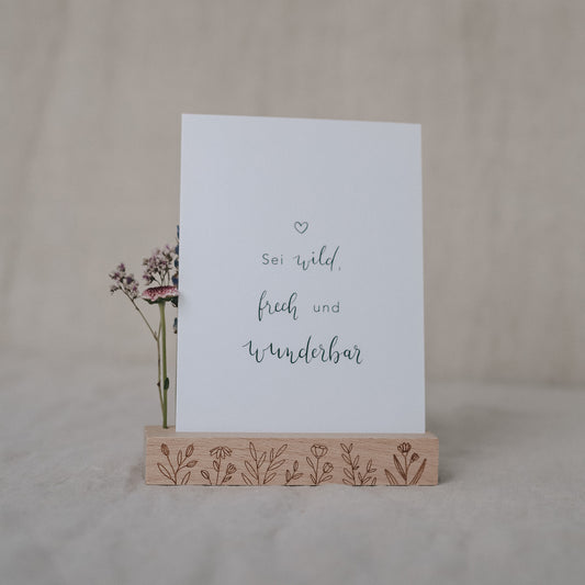 Karten- und Blumenhalter 2er Set - 12 cm Blumenwiese (VE= 6 Sets)