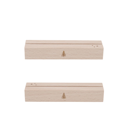 Karten- und Blumenhalter 2er Set - 12 cm Tanne (VE= 6 Sets)
