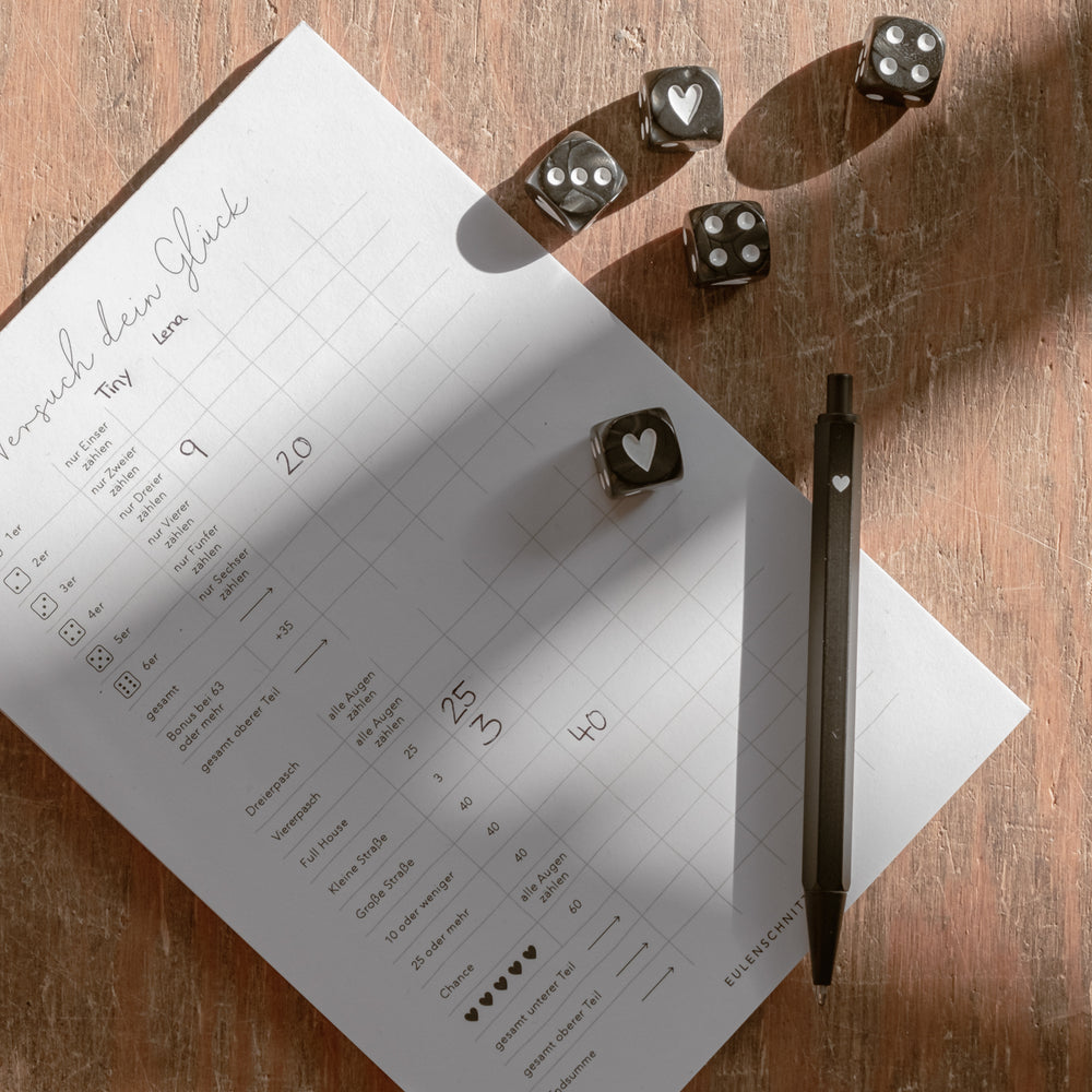 Würfelset Schwarz (VE = 8 Sets)