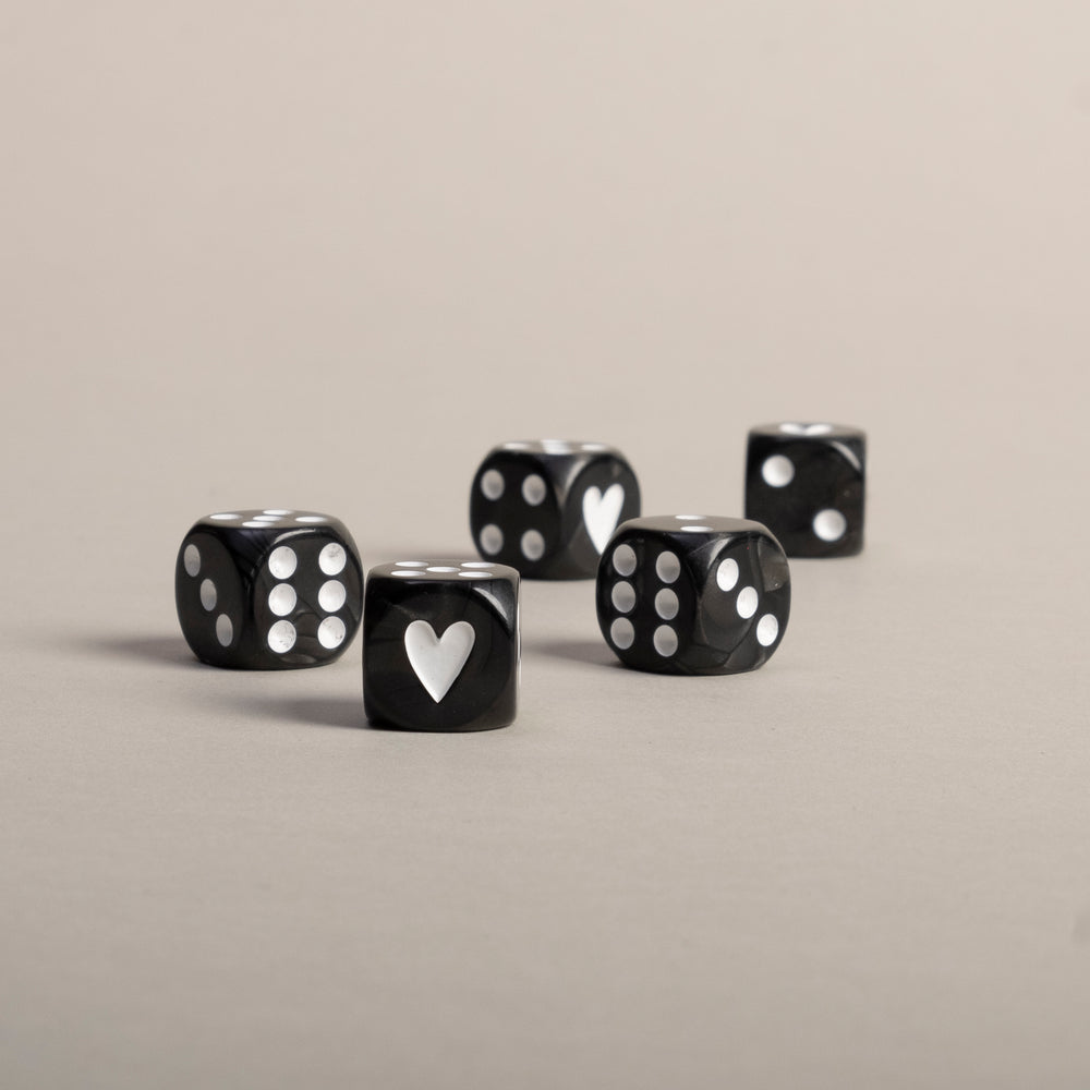 Würfelset Schwarz (VE = 8 Sets)