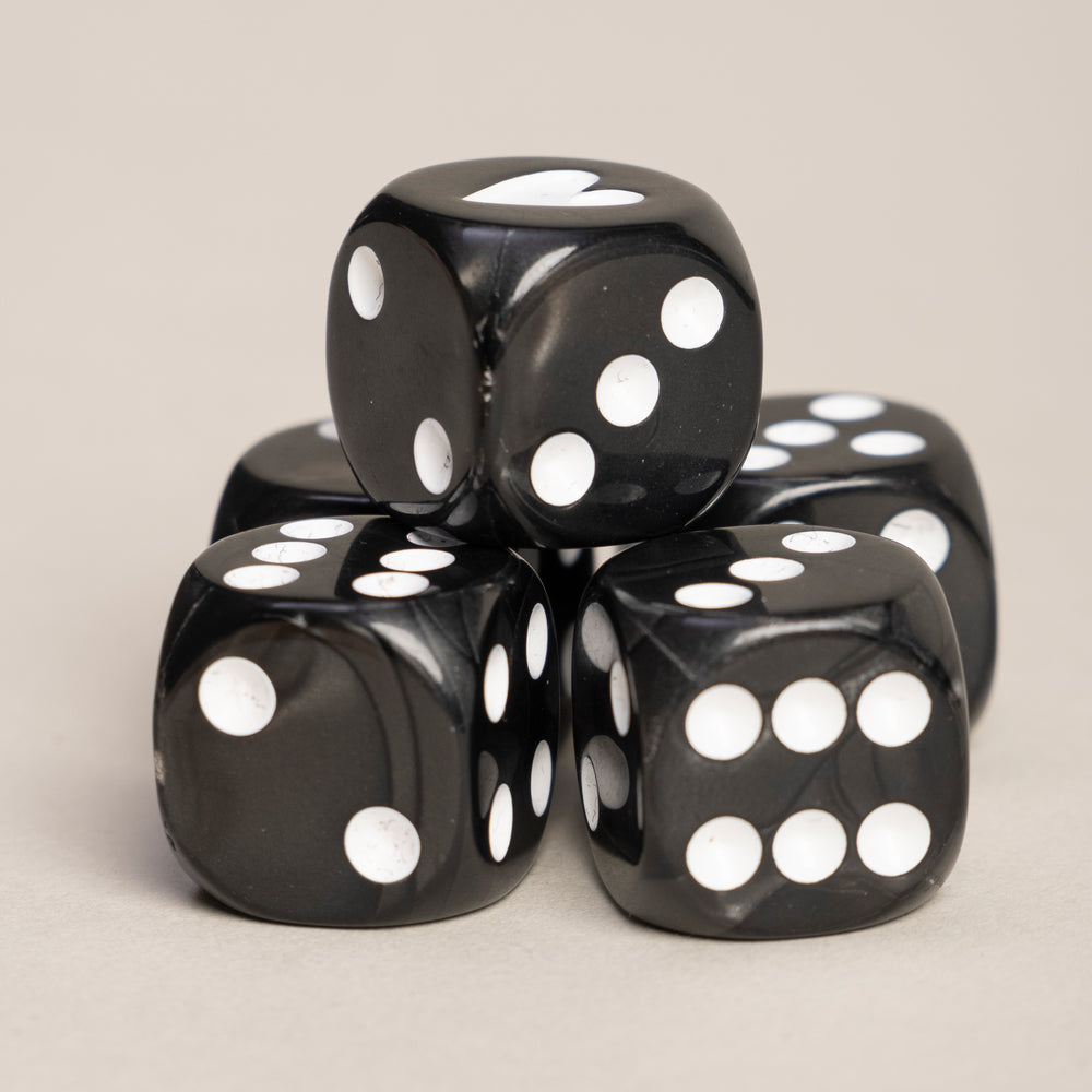 Würfelset Schwarz (VE = 8 Sets)