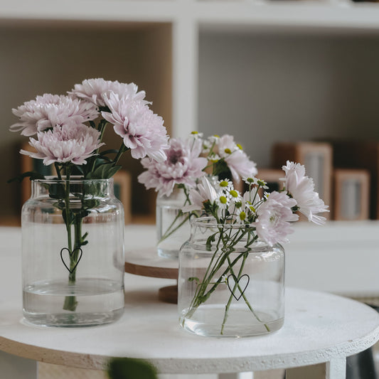 Vase aus Glas groß Herz (VE = 6 Stk)