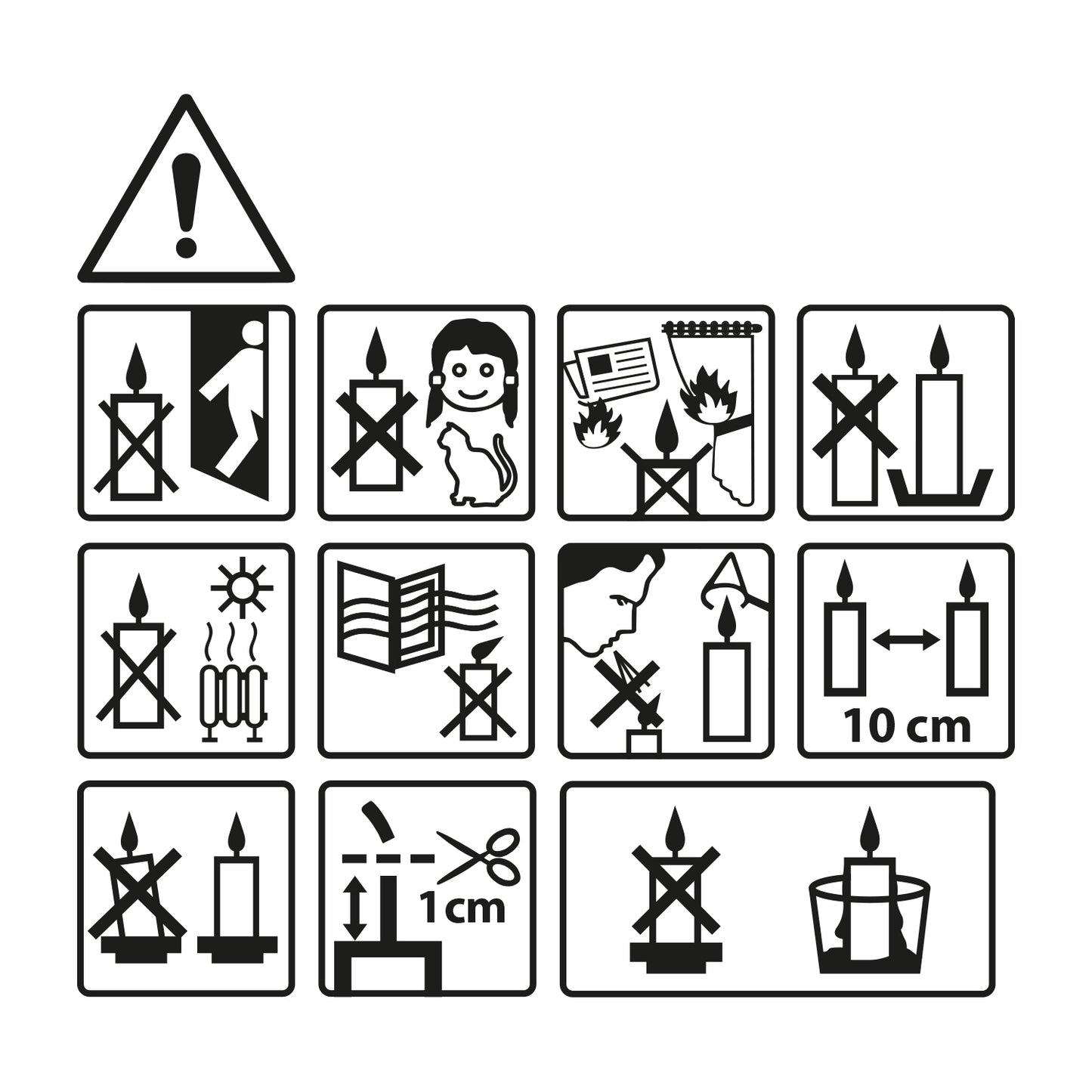 Stabkerzen weiß im 4er Set (VE = 8 Stk)