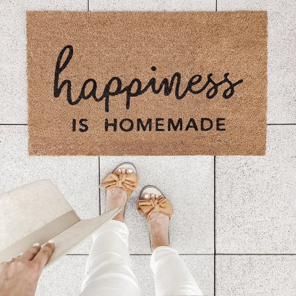Coconut doormat Happiness is Homemade (PU = 6 pieces)