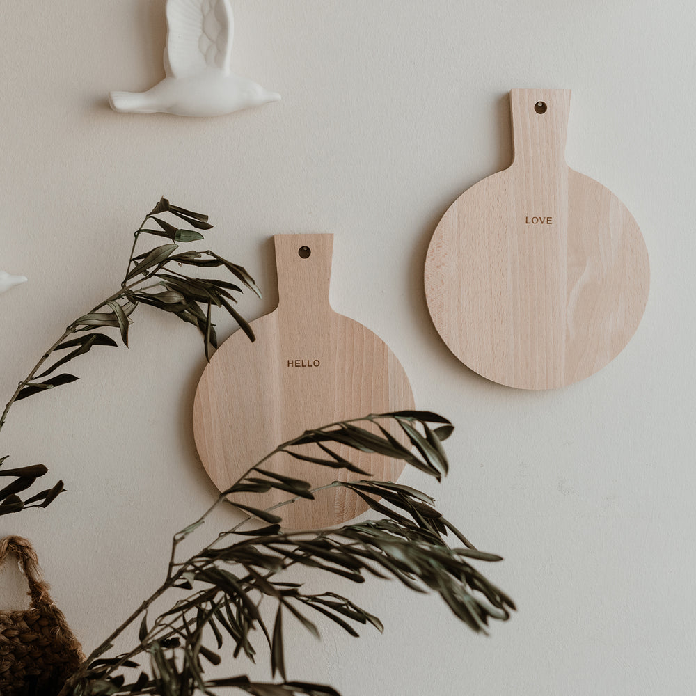 Mini Cutting Boards Hello Love Set of 2 (PU = 5 sets)