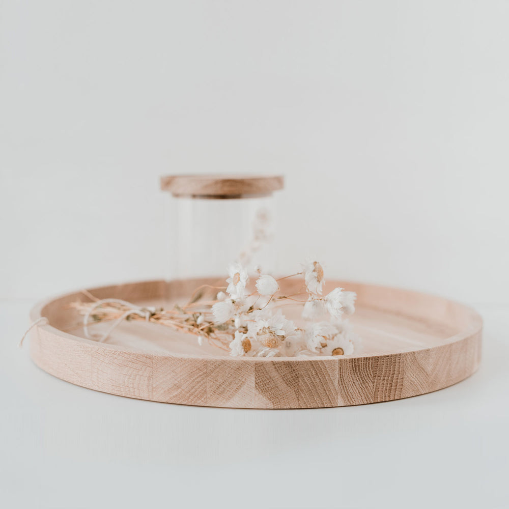 Tray Happy all around made of oak 36cm (PU = 3 pieces)