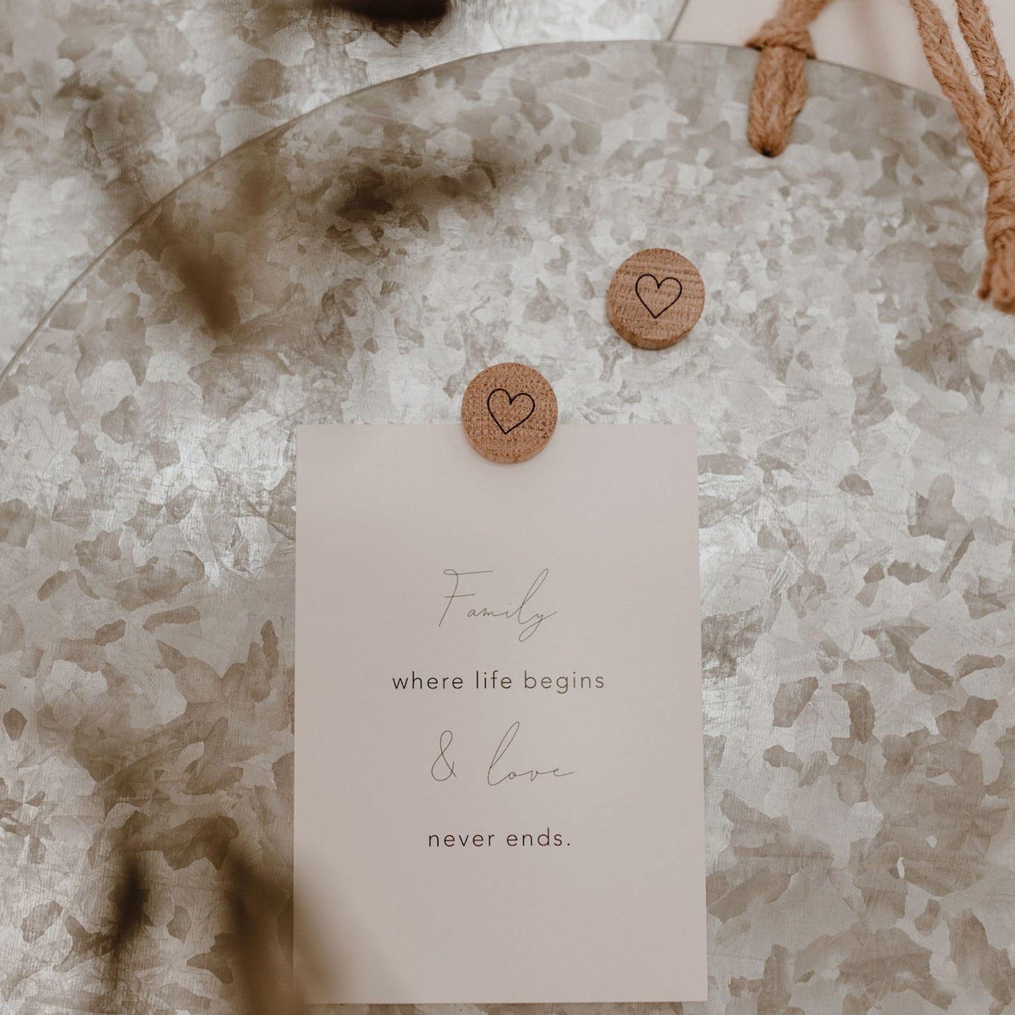 Wooden Magnet Set of 3 Hearts (PU = 6 sets)