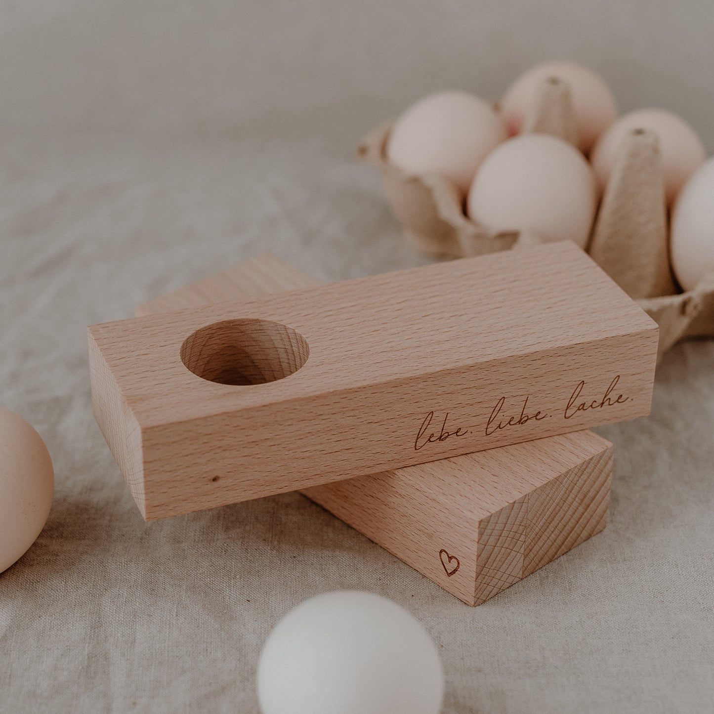 Eierbecher Lebe Liebe Lache 15 x 5,5cm (VE = 5 Stk)