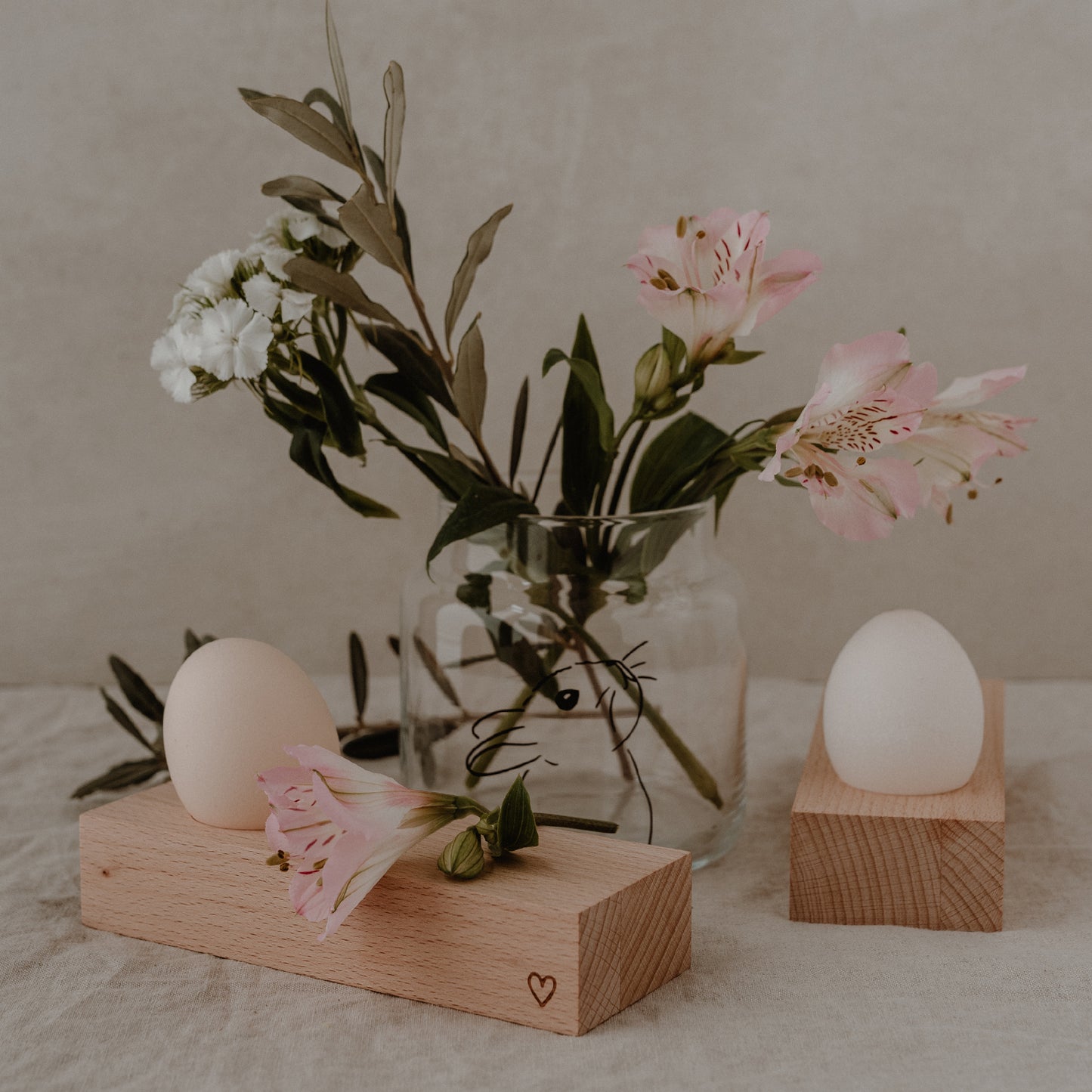 Egg cup heart 15 x 5.5cm (PU = 5 pieces)