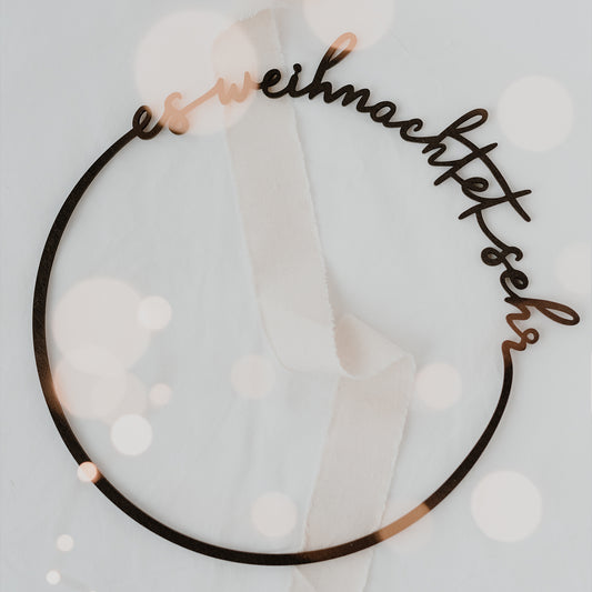 Couronne en bois Es weihnachtet sehr (UE = 8 Pièces)