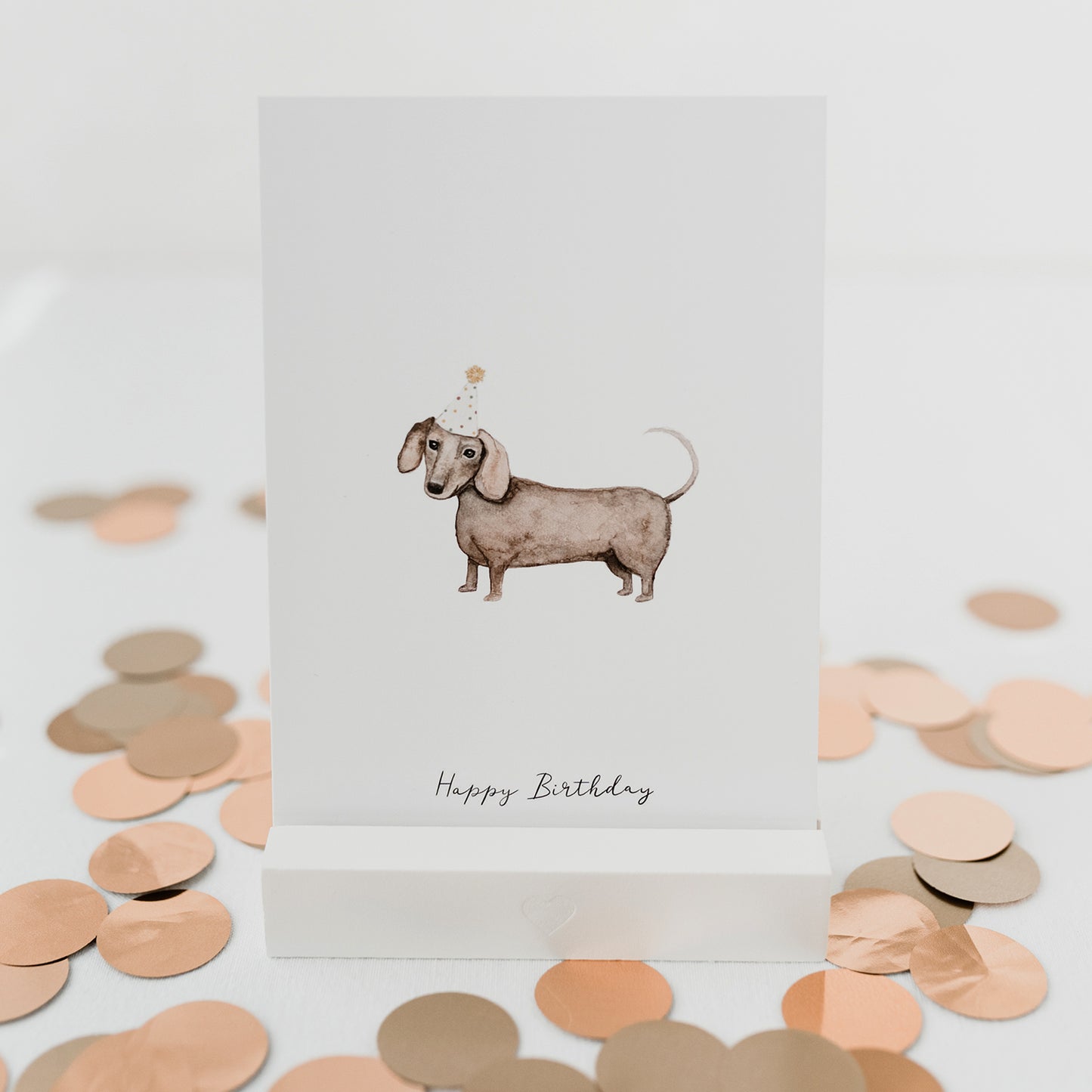 Kartenständer 2er Set - 10,5cm Herz weiß (VE = 6 Sets)