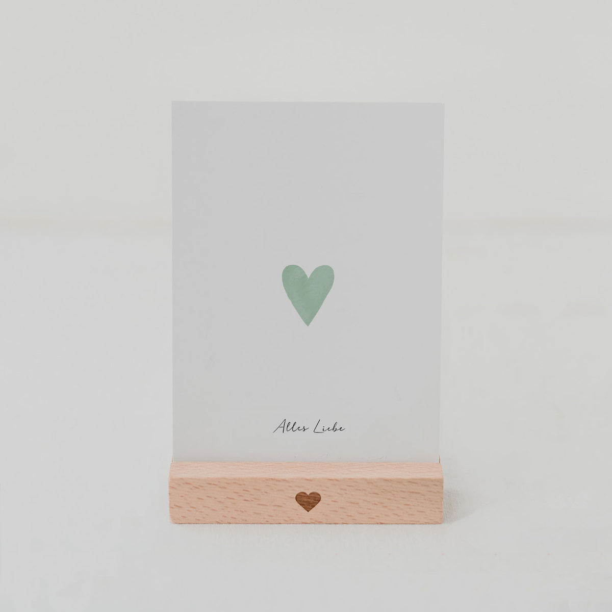 Greeting card heart mint (PU = 10 pieces)