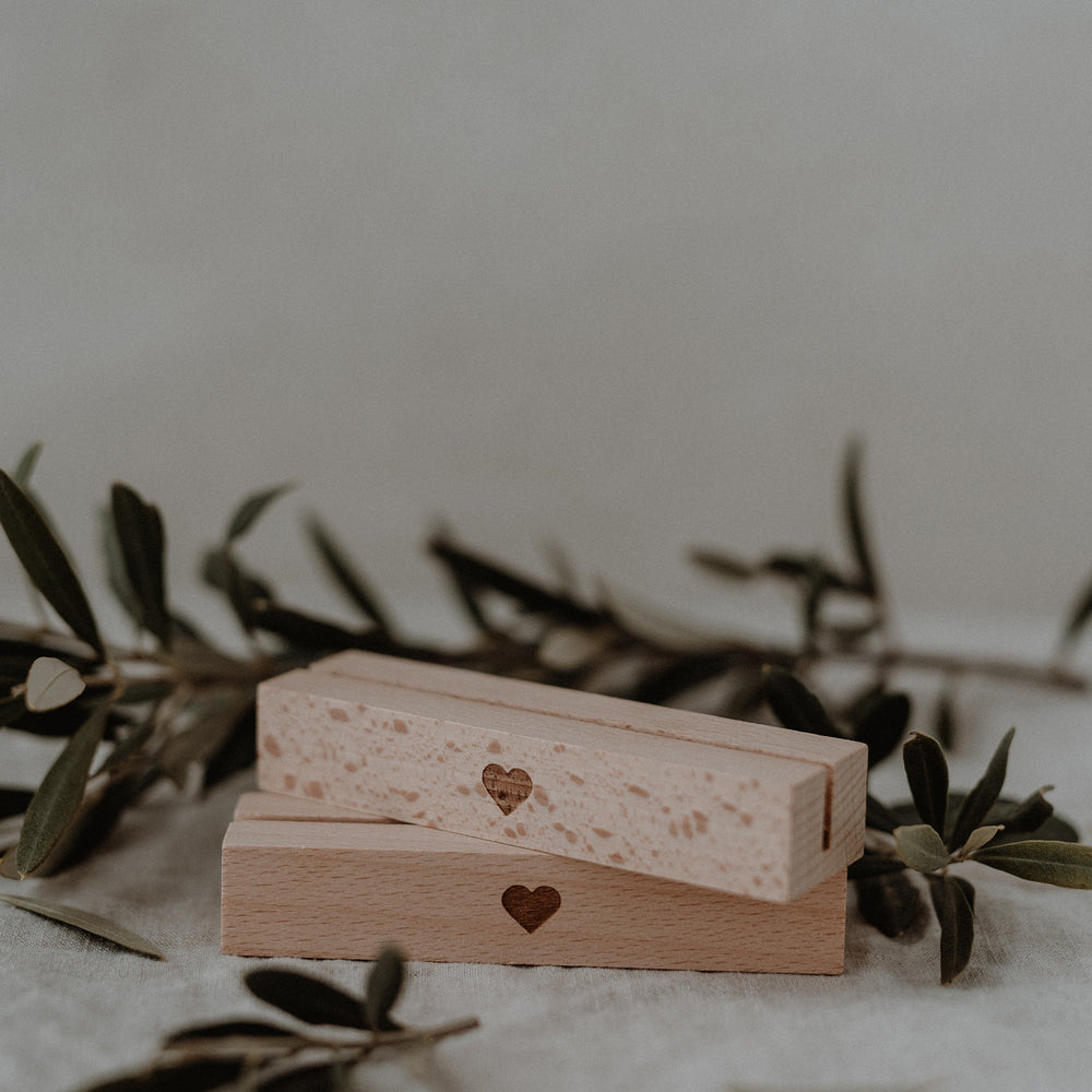 Card Stand Set of 2 - 10.5cm heart (PU = 6 sets)