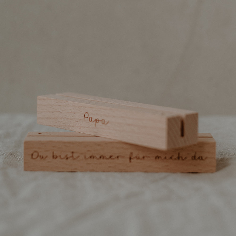 Porte-cartes et fleurs séchées Papa en lot de 2 (UE= 6 Ensembles)