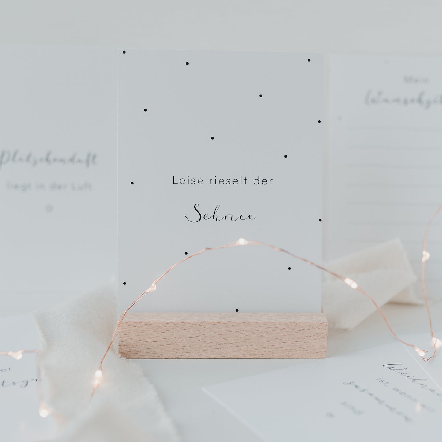 Weihnachtskarte Leise Rieselt der Schnee (UE = 10 Pièces)