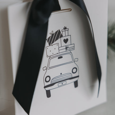 Geschenktüte Christmas car (VE = 10 Stück)