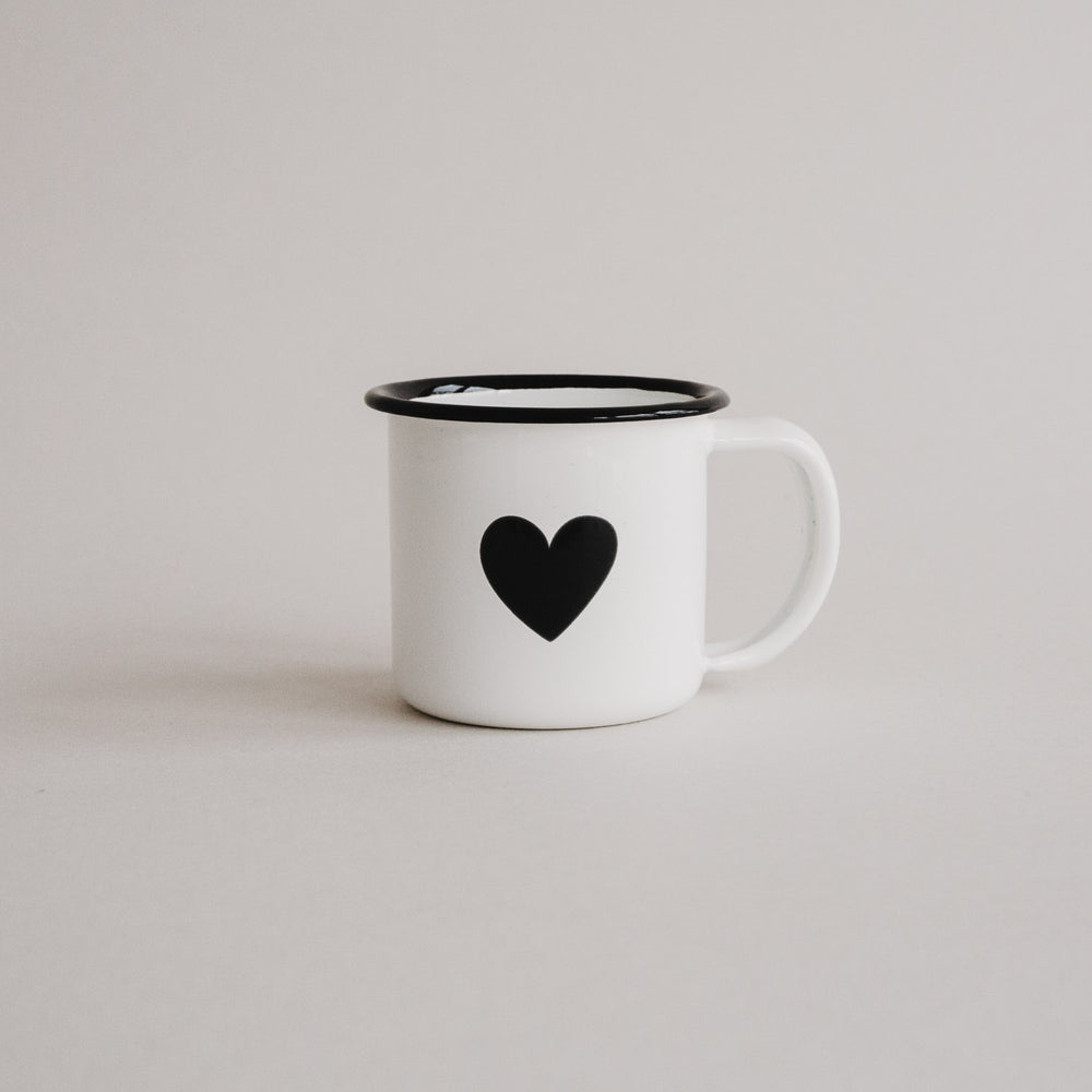 Emaille Espressotasse Herz (VE = 6 Stk)