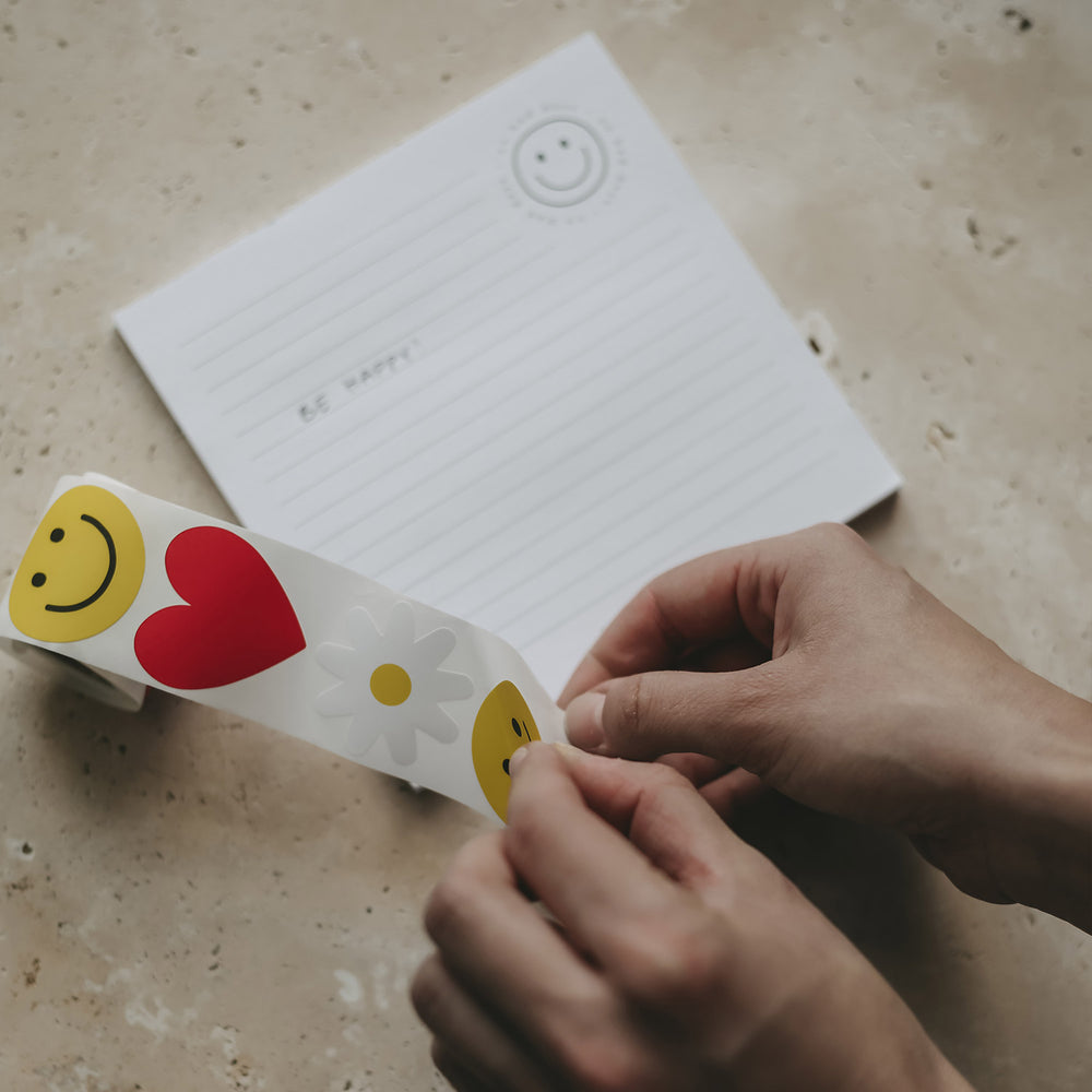 Sticker Smiley, Heart, Daisy (VE = 8 pcs)