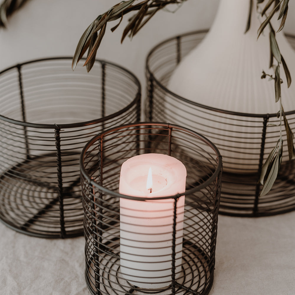 Drahtkorb rund im 3er Set (VE = 2 Sets)