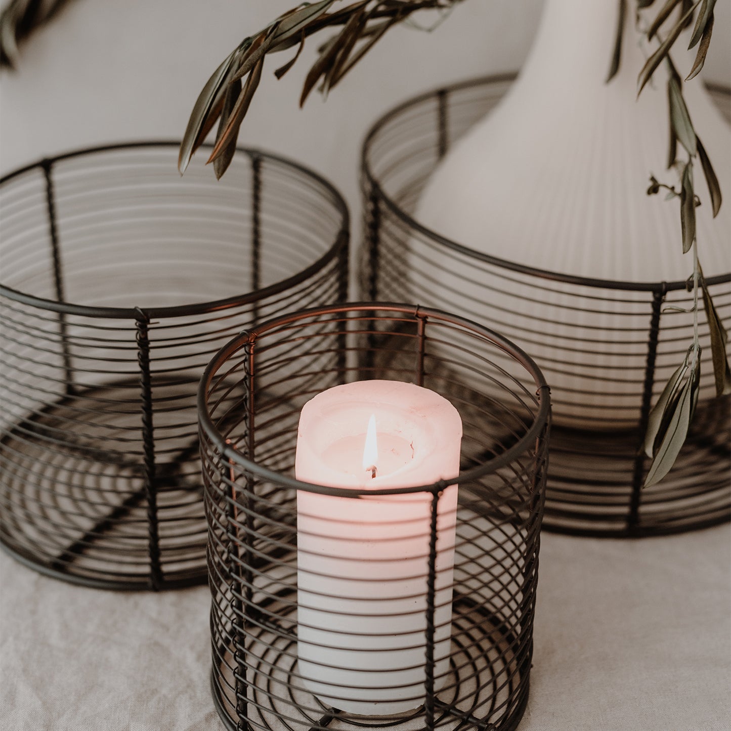 Drahtkorb rund im 3er Set (VE = 2 Sets)