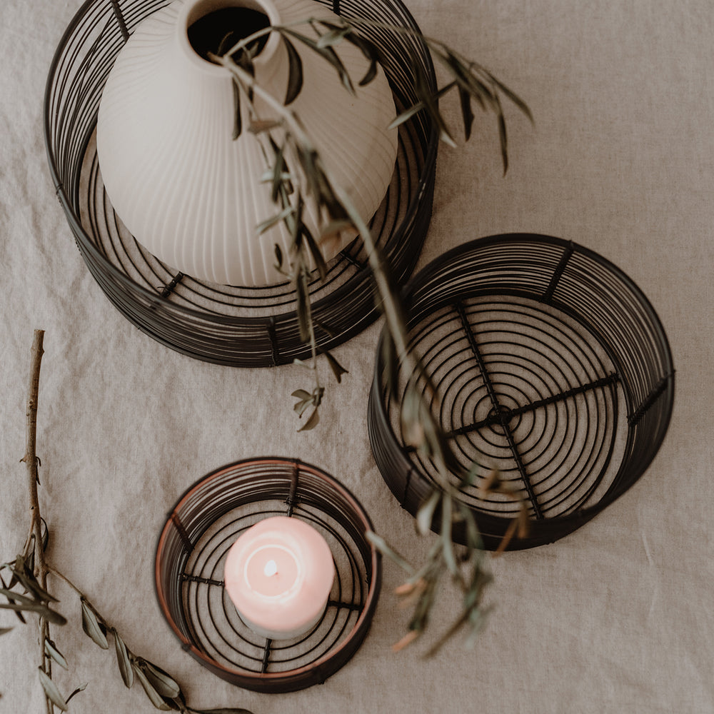 Drahtkorb rund im 3er Set (VE = 2 Sets)