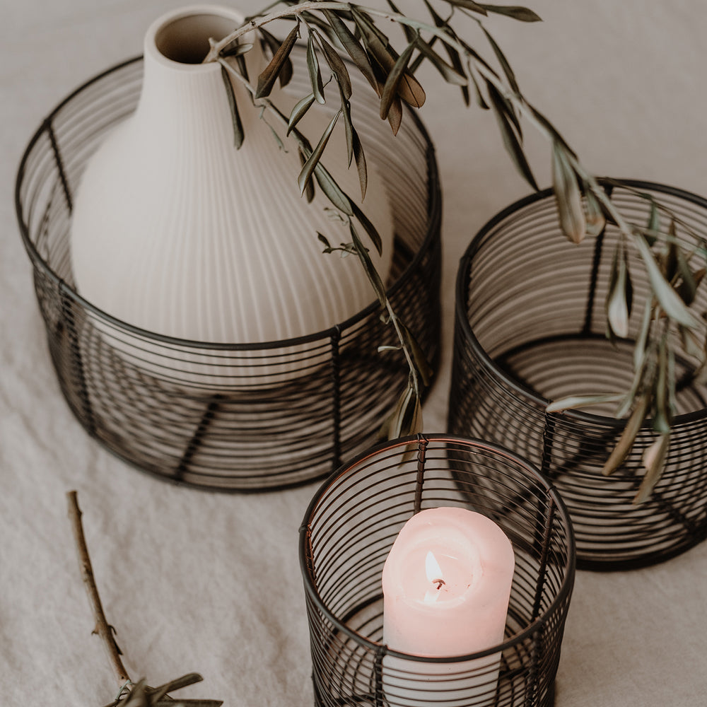 Drahtkorb rund im 3er Set (VE = 2 Sets)