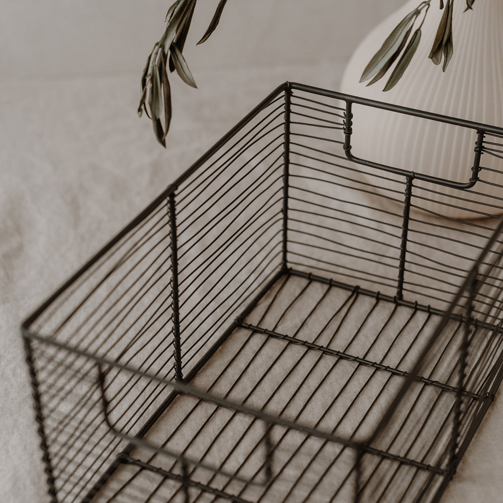 Drahtkorb eckig im 2er Set (VE = 2 Sets)