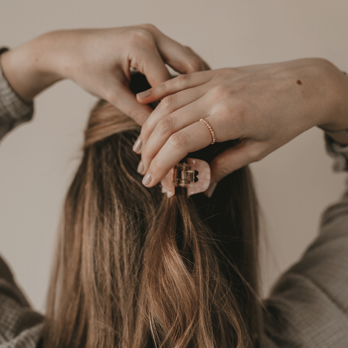 Petite barrette cœur blush (VE = 10 pcs.)
