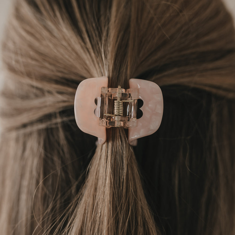 Petite barrette cœur blush (VE = 10 pcs.)