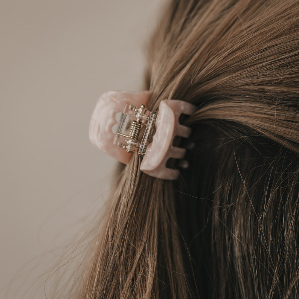 Petite barrette cœur blush (VE = 10 pcs.)