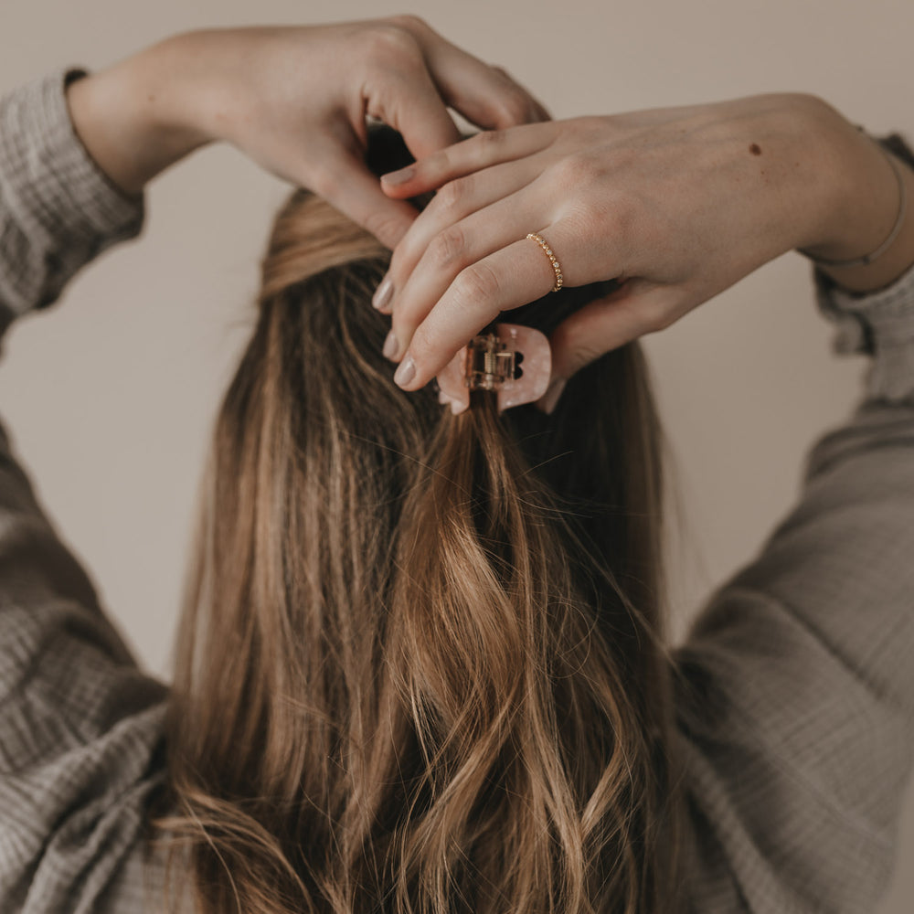 Petite barrette cœur blush (VE = 10 pcs.)