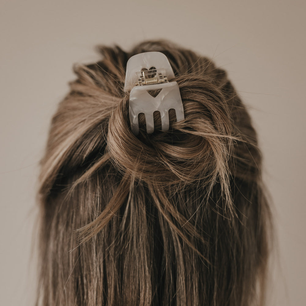 Petite barrette cœur perle (VE = 10 pcs.)