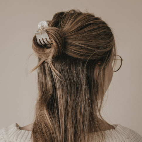 Petite barrette cœur perle (VE = 10 pcs.)