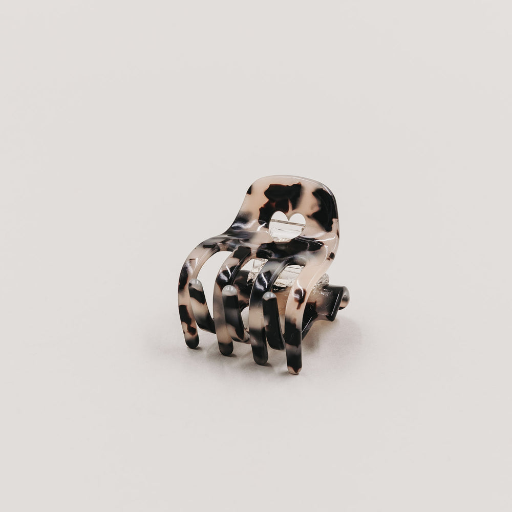 Petite barrette cœur léopard (VE = 10 pcs.)