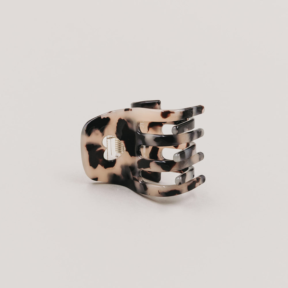 Petite barrette cœur léopard (VE = 10 pcs.)