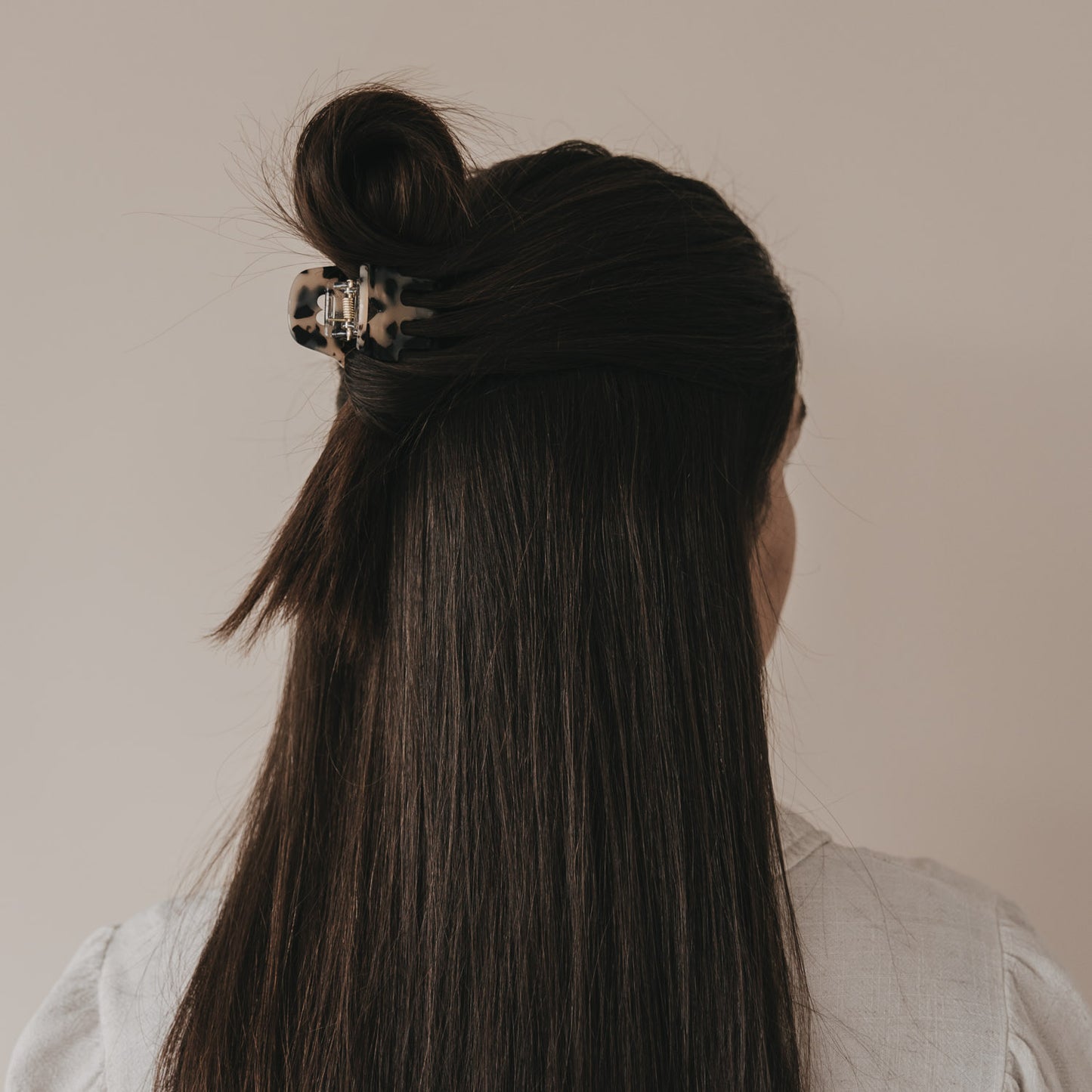 Petite barrette cœur léopard (VE = 10 pcs.)