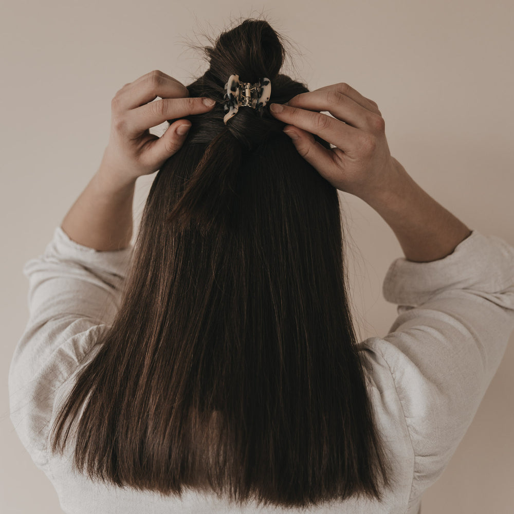 Petite barrette cœur léopard (VE = 10 pcs.)