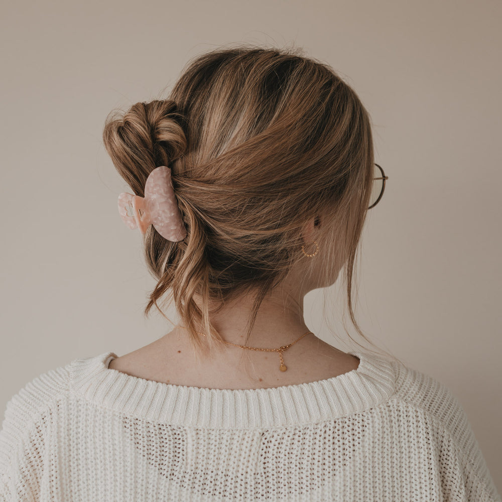 Grande barrette cœur blush (VE = 10 pcs.)